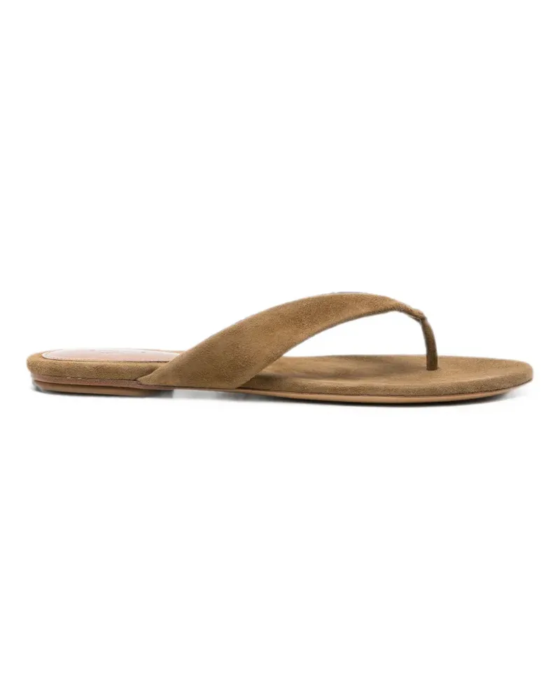 Le Monde Béryl suede thong flat sandals - Braun Braun