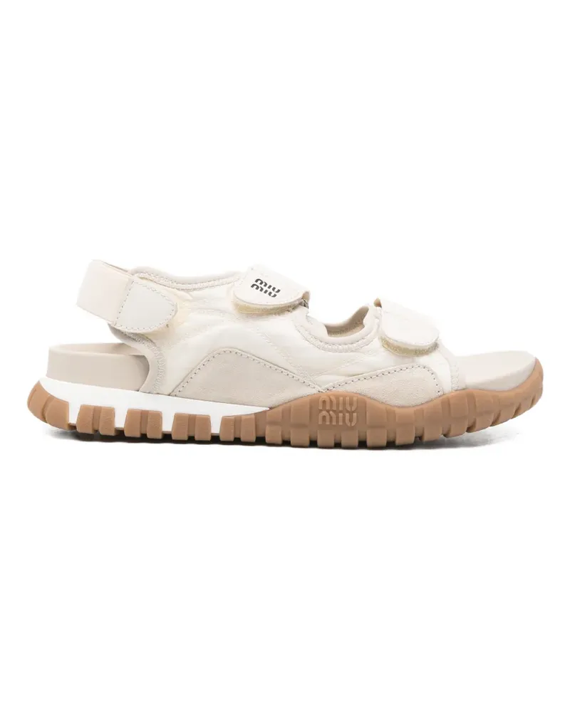 Miu Miu touch-strap sandals - Nude Nude