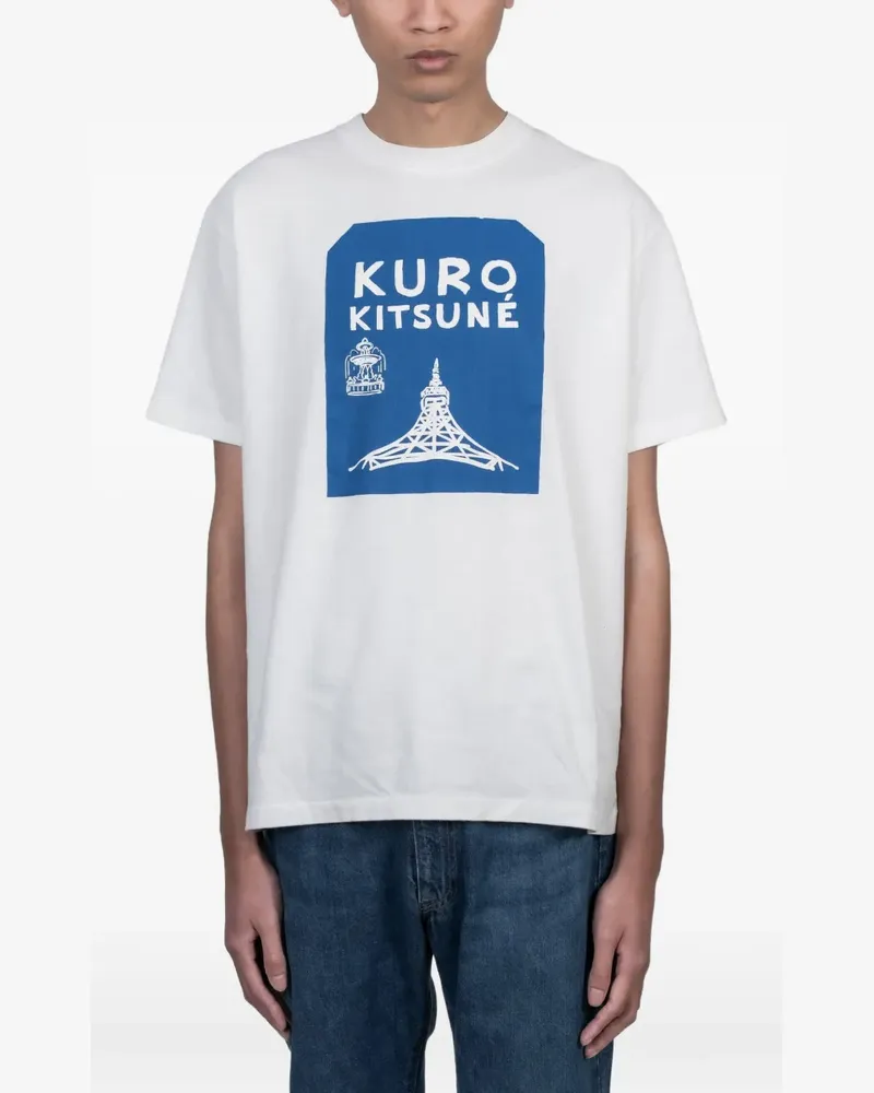 Kitsuné x Kuro Tokyo-Paris Crossroads T-shirt - Weiß Weiß