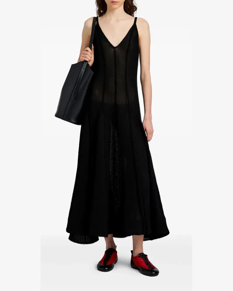 Proenza Schouler Tavia Midikleid - Schwarz Schwarz