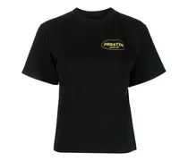 T-Shirt mit Logo-Print - Schwarz