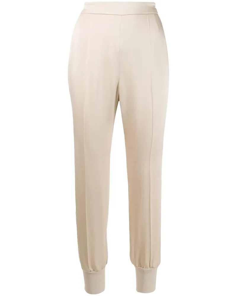 Stella McCartney Hose in Netzoptik - Nude Nude