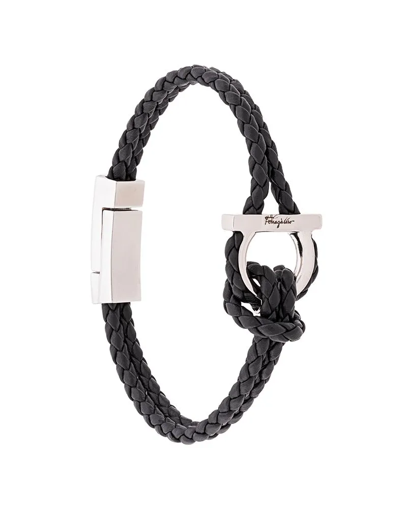 Ferragamo Armband mit Gancini-Detail - Schwarz Schwarz