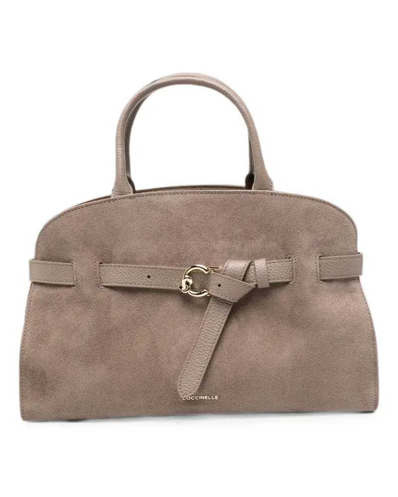 Coccinelle suede shoulder bag - Nude Nude