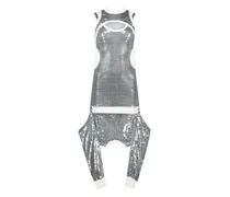 Kleid mit Pailletten - Grau