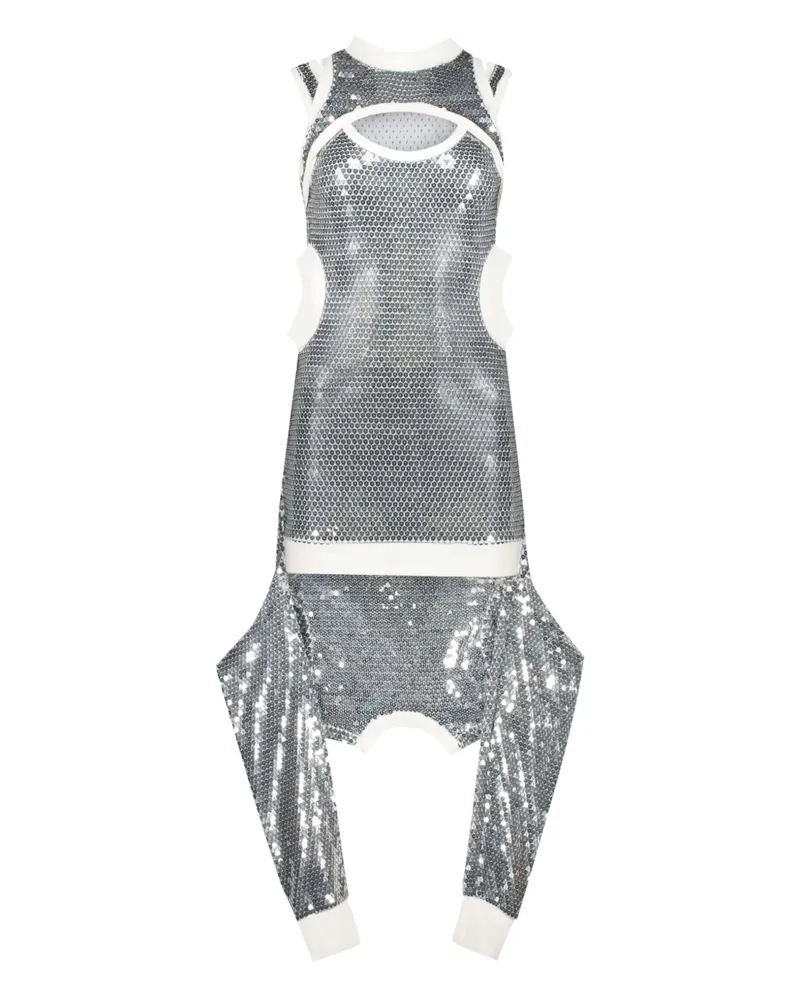Jeremy Scott Kleid mit Pailletten - Grau Grau