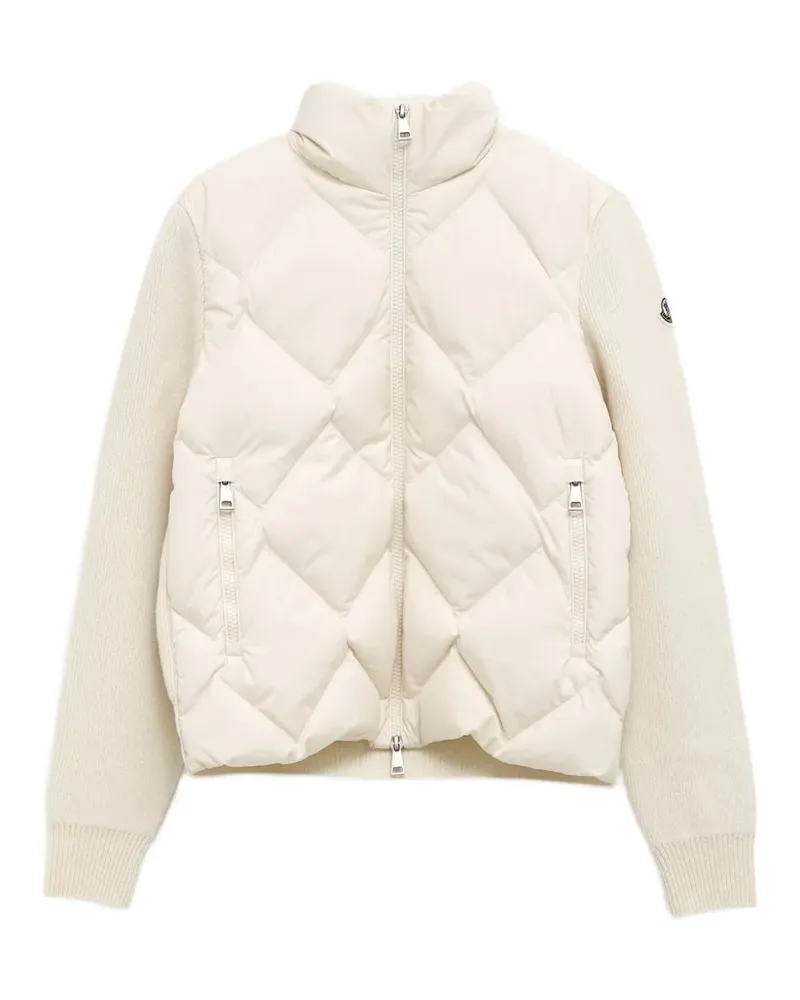 Moncler quilted-down panelled jacket - Weiß Weiß