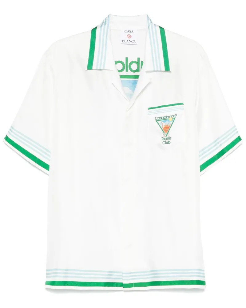 Casablanca Paris Metaphysical Tennis Icon Hemd - Weiß Weiß