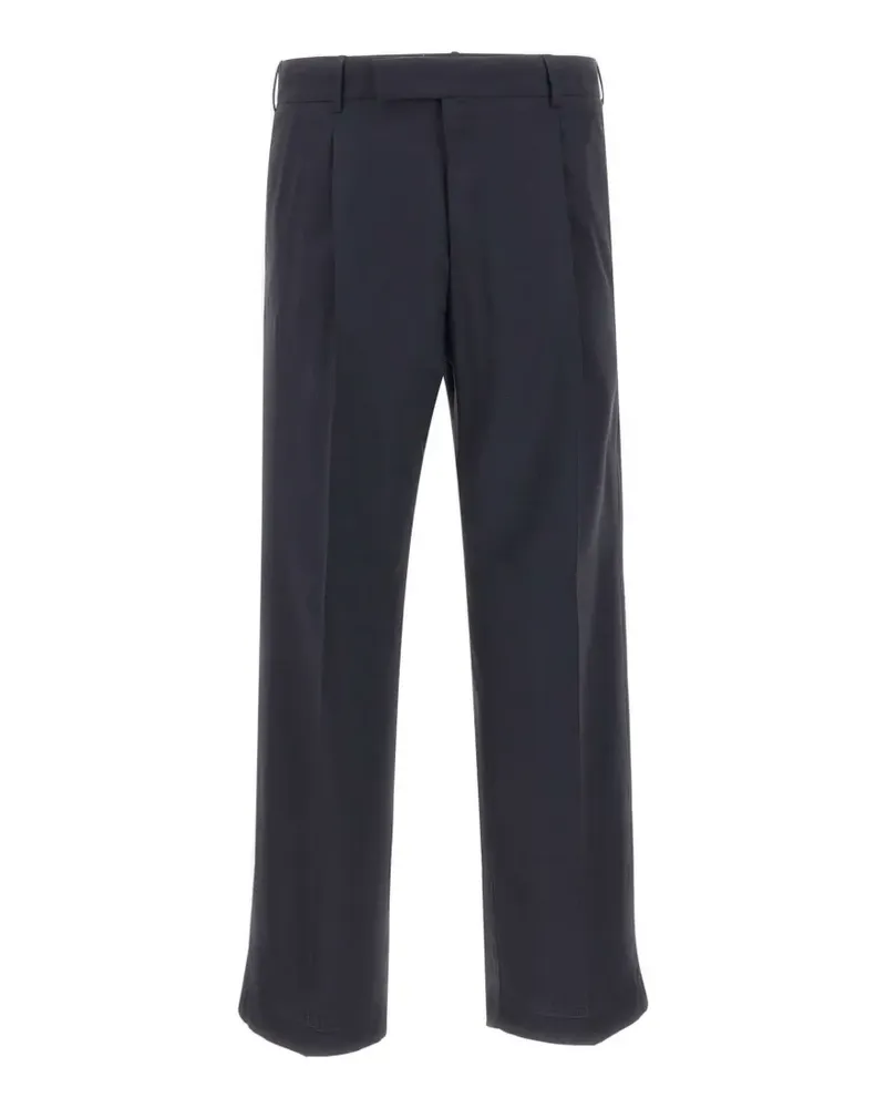 PT TORINO Quindici crease tailored virgin wool trousers - Blau Blau