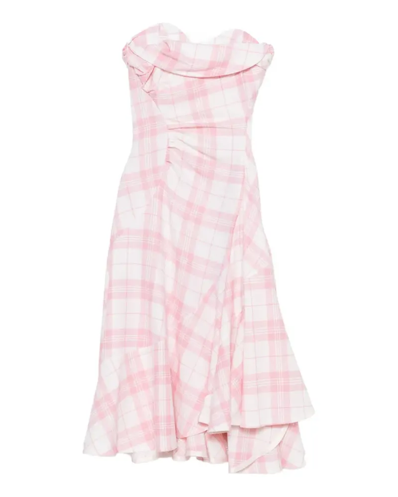 Vivienne Westwood Spiral check-print midi dress - Weiß Weiß