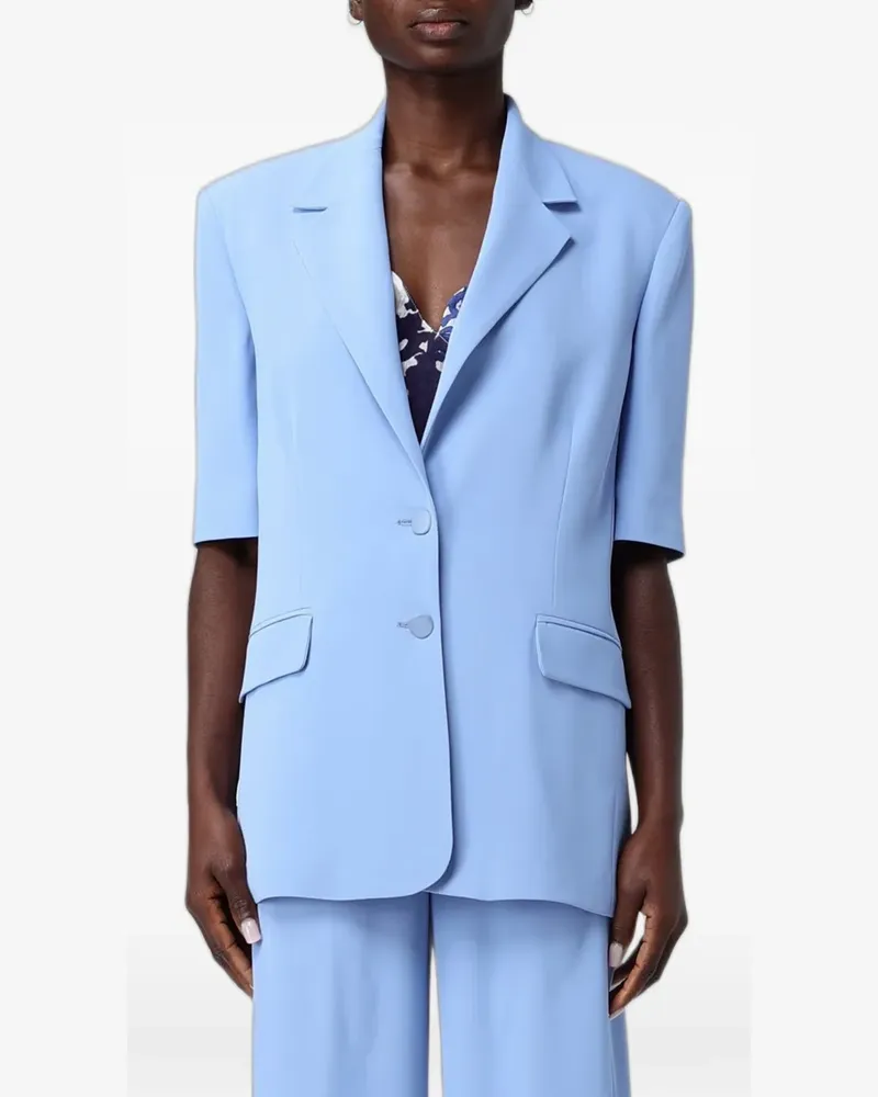 Hanita short-sleeve single-breasted blazer - Blau Blau
