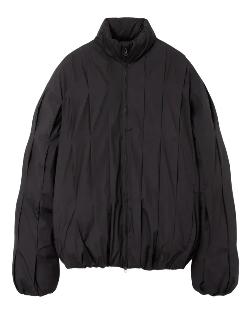 Post Archive Faction Coccon pleated down jacket - Schwarz Schwarz