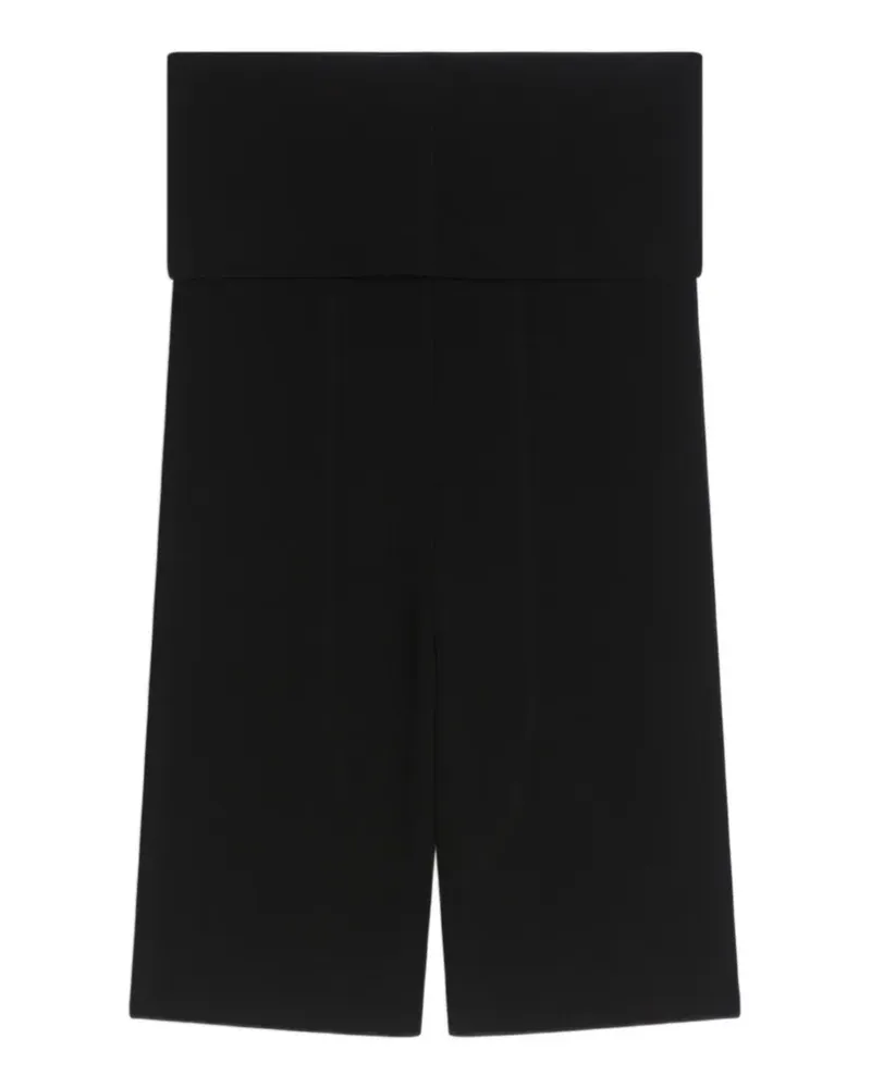Dries van Noten Gerippte Radlerhose - Schwarz Schwarz