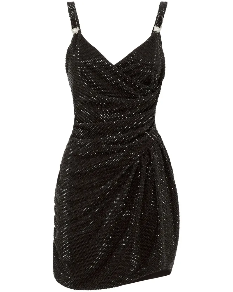 Philipp Plein Minikleid mit Kristallen - Schwarz Schwarz