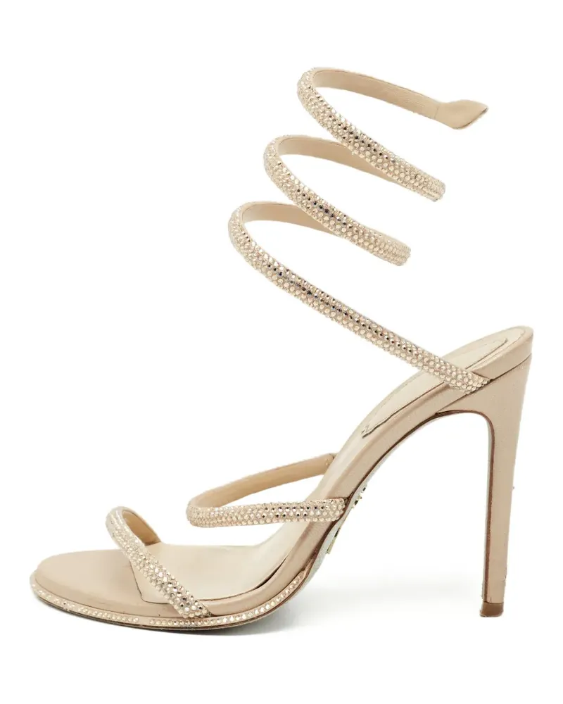 René Caovilla Cleo Sandalen mit Kristallen - Nude Nude