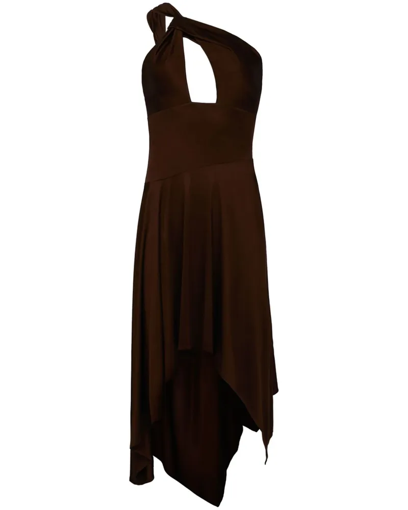 RTA Asymmetrisches Midikleid - Braun Braun