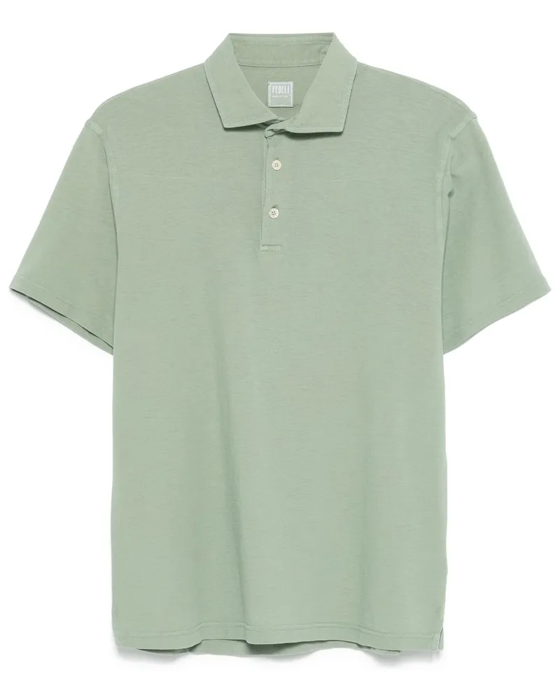 Fedeli Poloshirt aus Piqué - Grün Grün