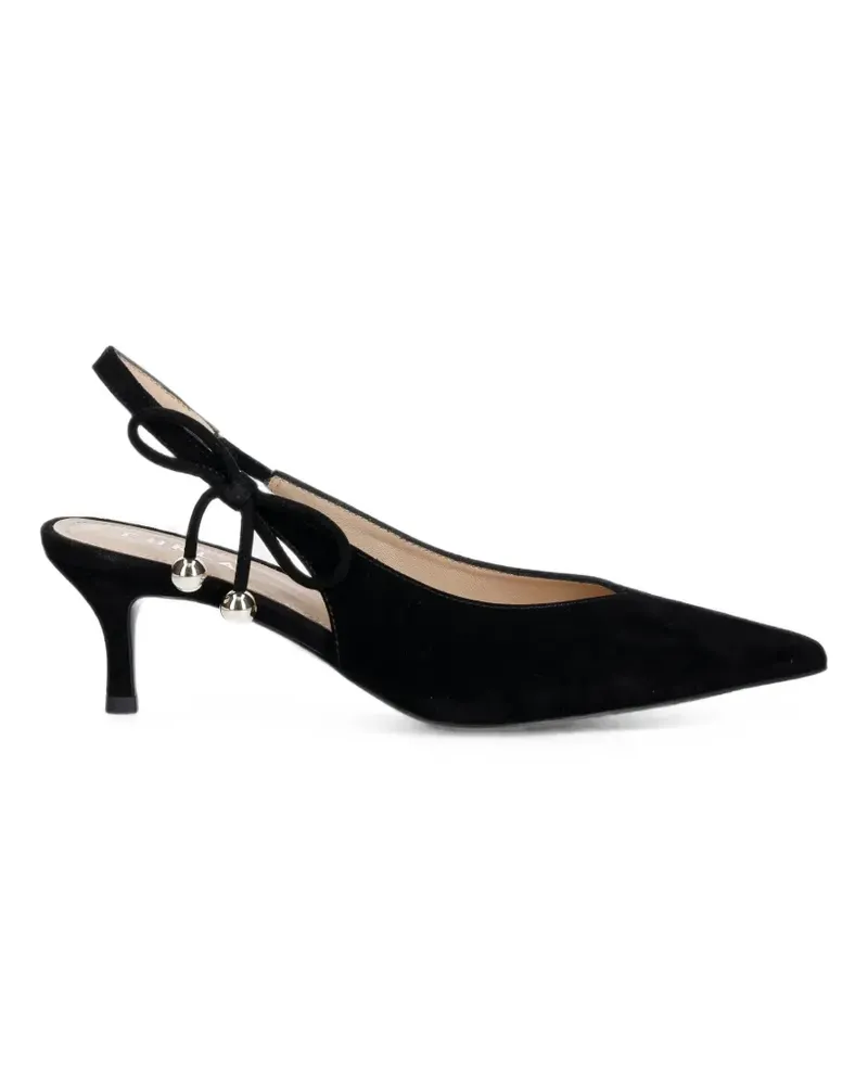 Furla bow-detail slingback pumps - Schwarz Schwarz