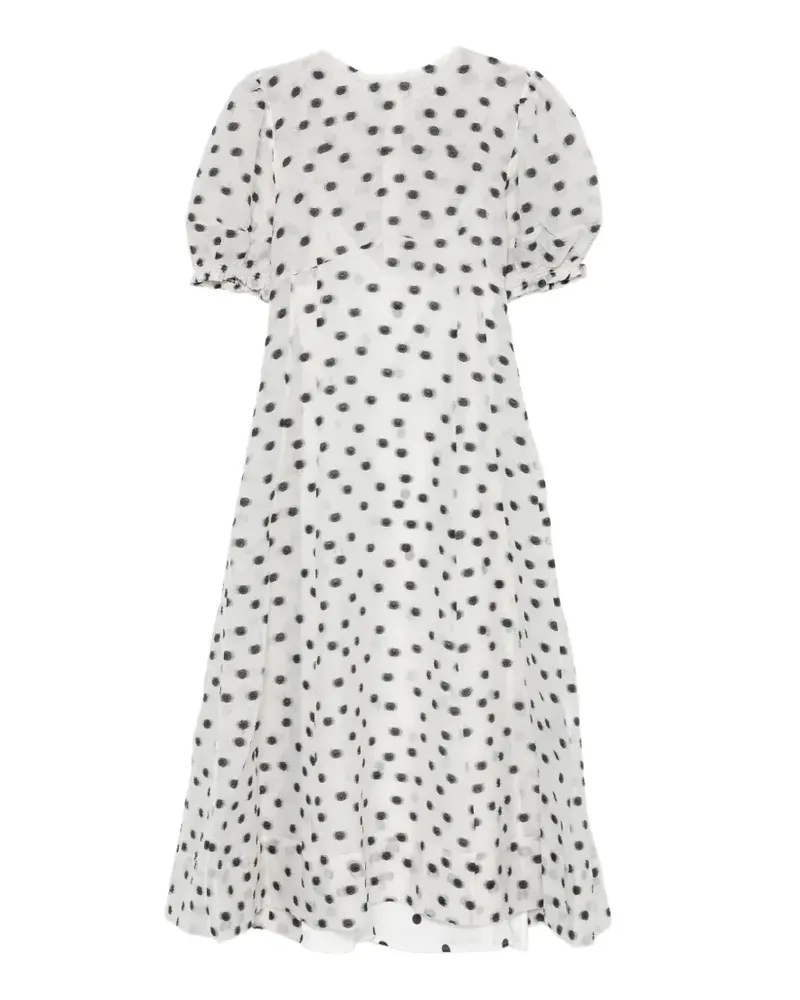 Stine Goya Kleid mit Puffärmeln - Weiß Weiß