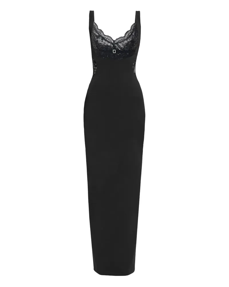 NISSA lace sequin maxi dress - Schwarz Schwarz