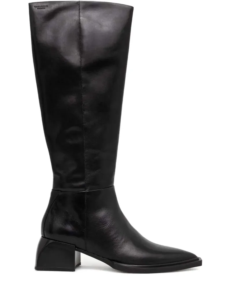 Vagabond Spitze Stiefel mit Blockabsatz - Schwarz Schwarz