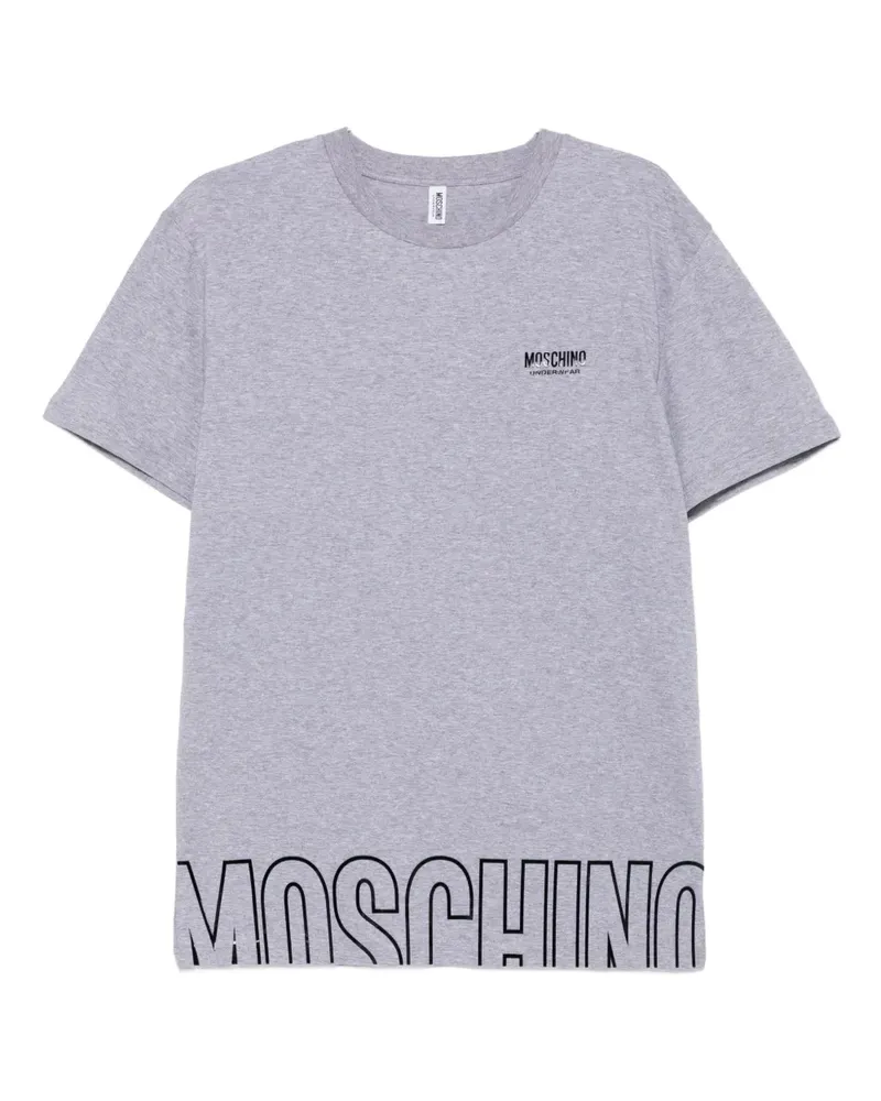 Moschino T-Shirt mit Logo-Detail - Grau Grau
