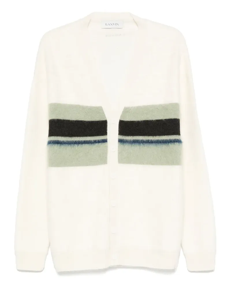 Lanvin Cardigan mit Streifen - Weiß Weiß