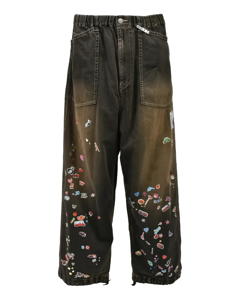 MIHARAYASUHIRO Baker Stickers Jeans - Braun Braun
