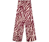 Weite Hose mit Zebra-Print