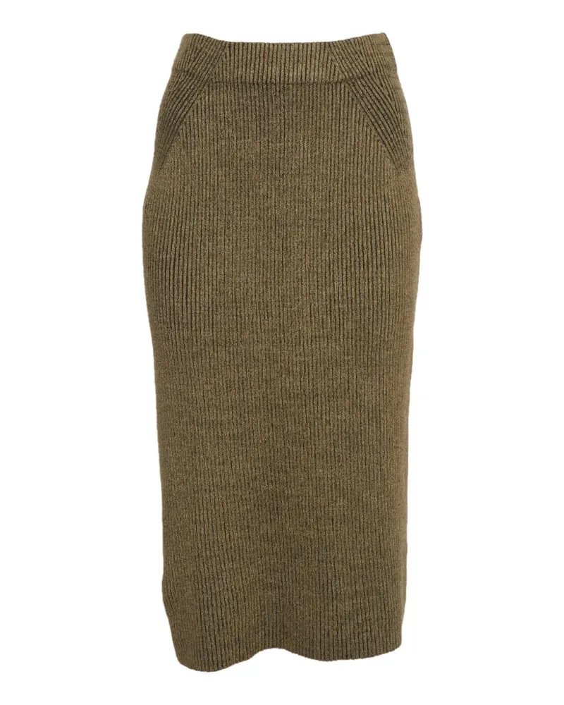 Mara Hoffman rib-knit high-waisted skirt - Grün Grün