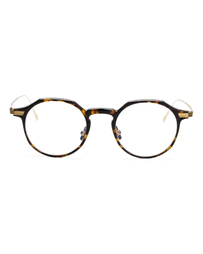 Cutler and Gross Geometrische Brille in Schildpattoptik - Braun Braun