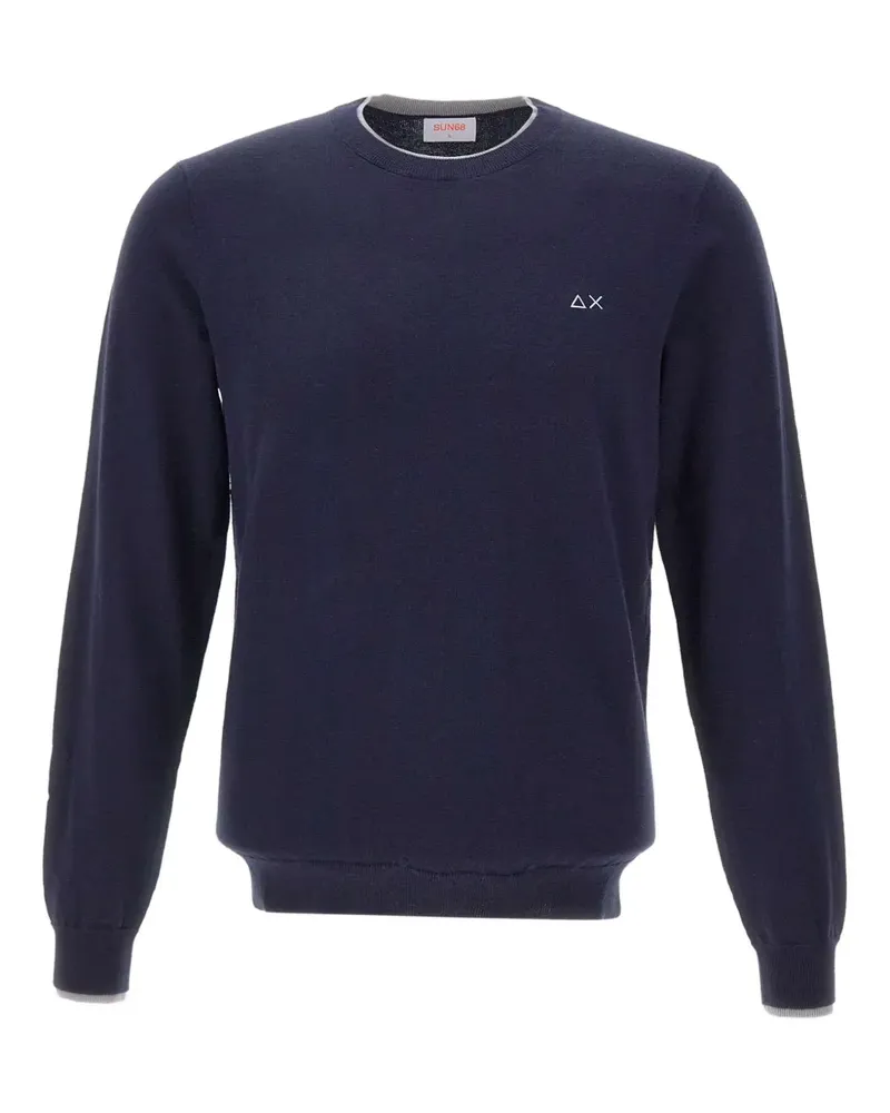Sun68 Gerippter Pullover - Blau Blau