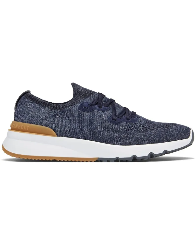 Brunello Cucinelli Sneakers aus Netzstrick - Blau Blau
