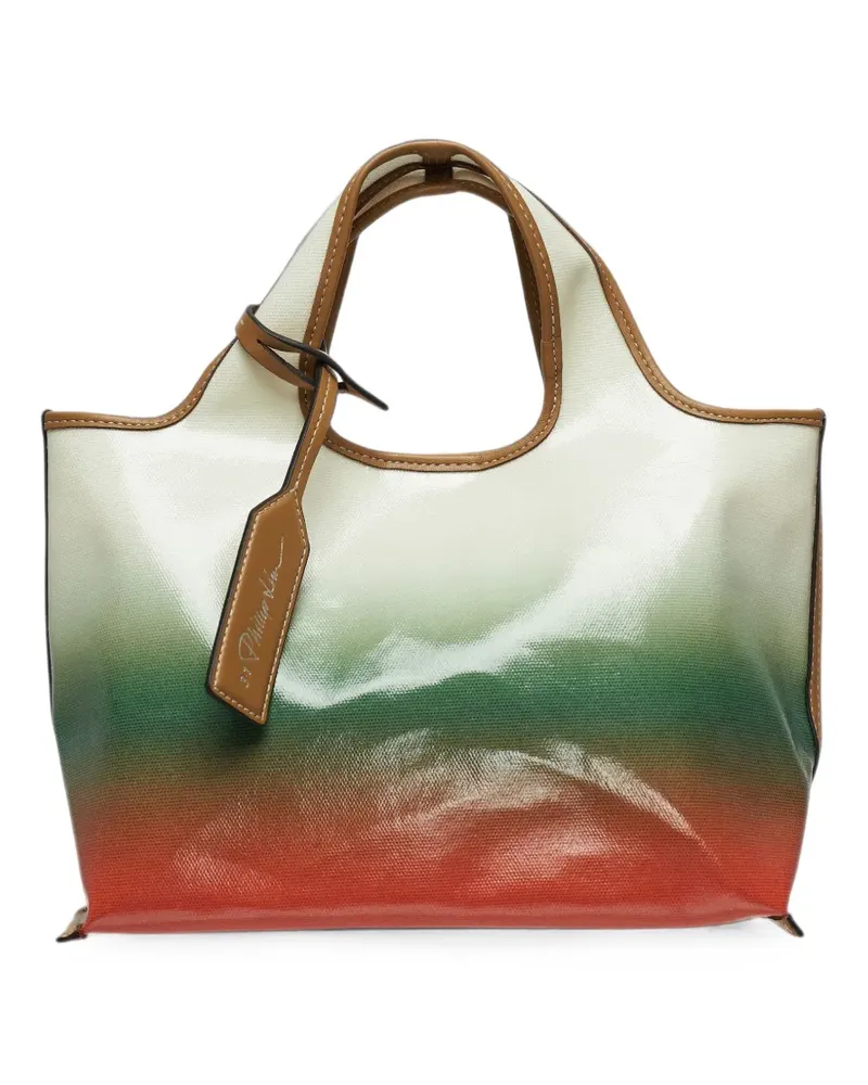3.1 phillip lim mini Market Tote gradient-effect logo-tag tote bag - Weiß Weiß