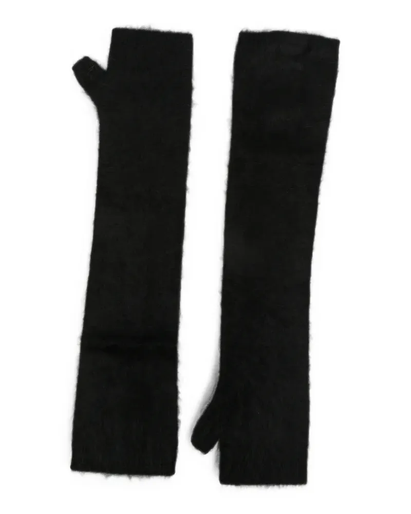 P.A.R.O.S.H. fine-knit fingerless gloves - Schwarz Schwarz