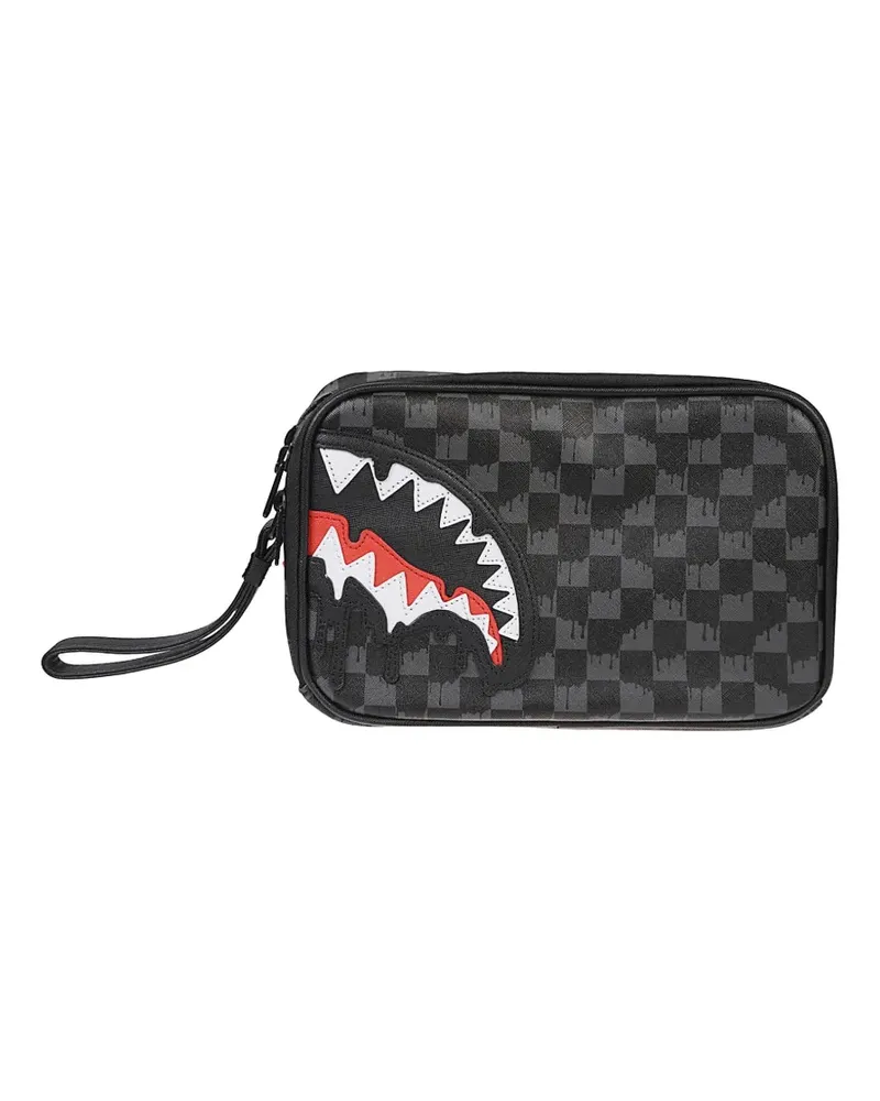 Sprayground Sharks in Paris wash bag - Schwarz Schwarz