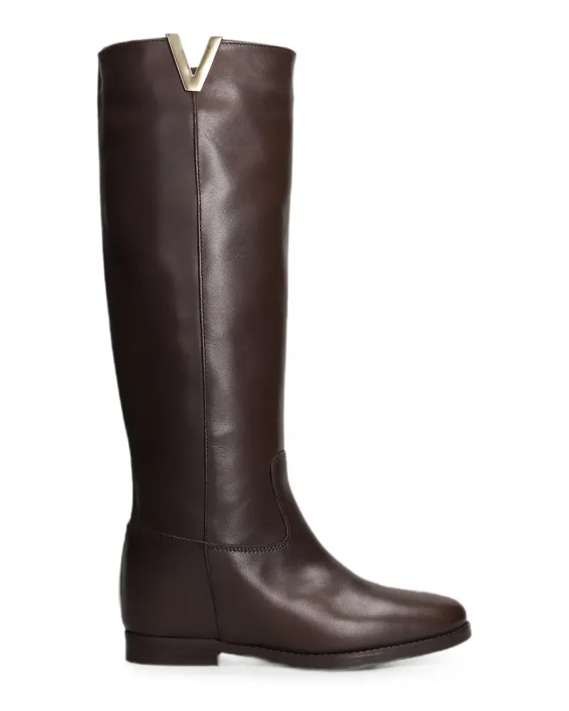 Julie Dee Stiefel mit V-Schild - Braun Braun
