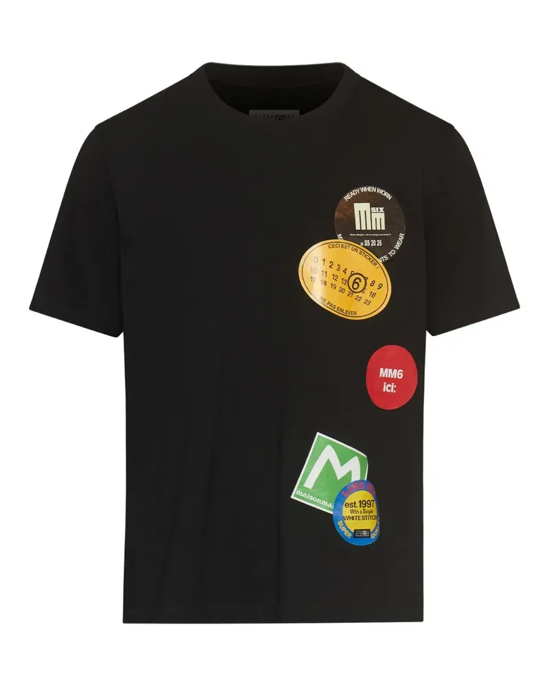 Maison Margiela T-Shirt aus Baumwolljersey - Schwarz Schwarz