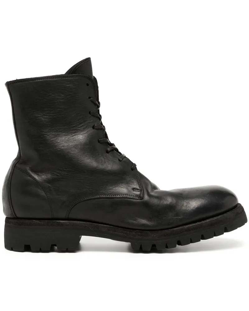 GUIDI Klassische Schnürstiefel - Schwarz Schwarz