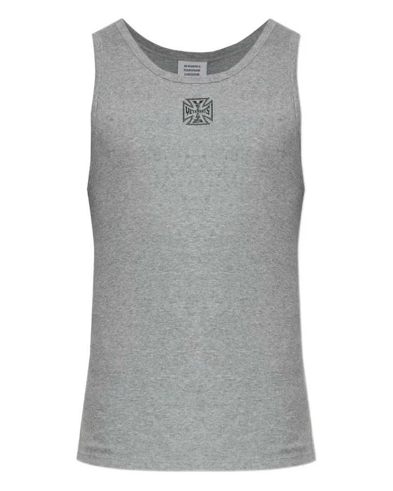VETEMENTS graphic tank top - Grau Grau