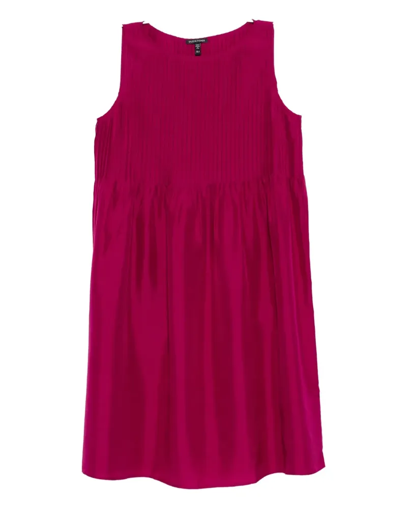 Eileen Fisher bateau neck pleated dress - Violett Violett