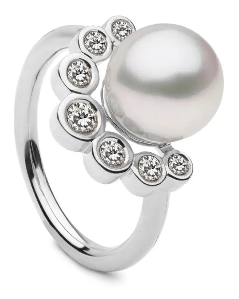 AUTORE MODA Brea Ring mit Perlen Silber