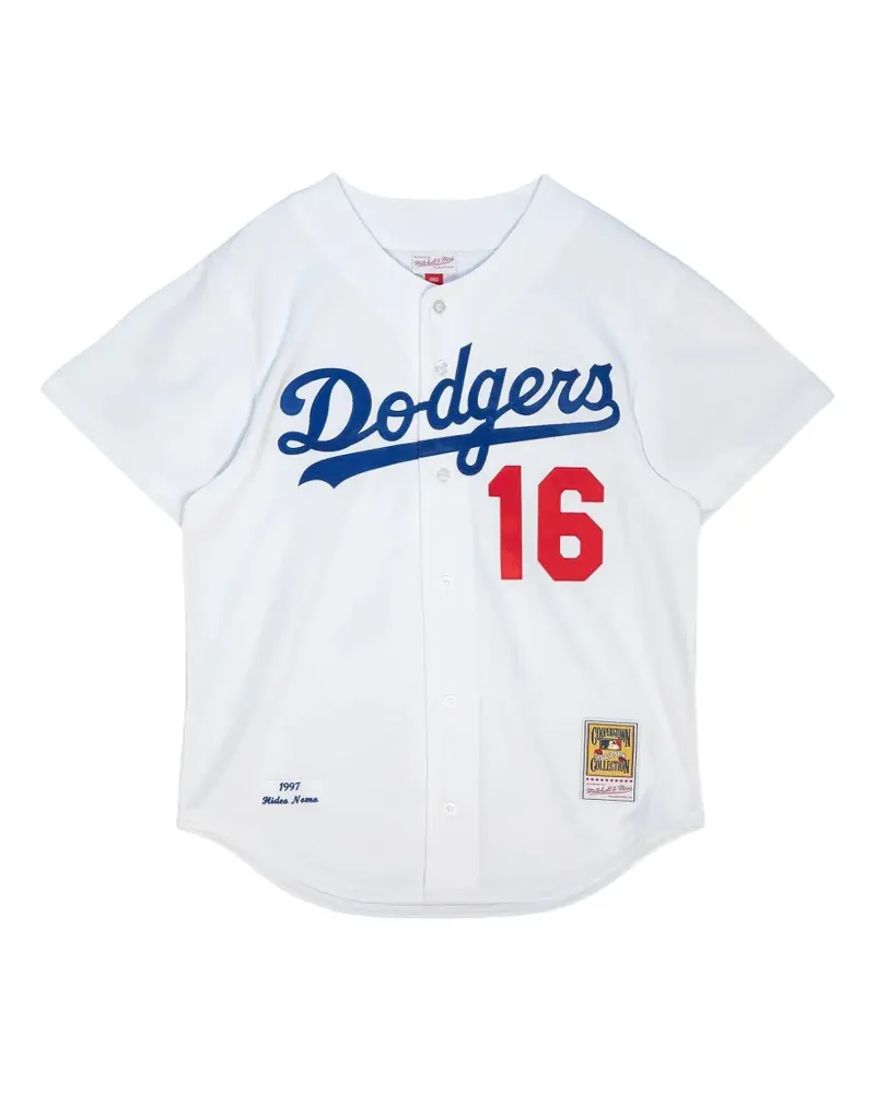 Mitchell & Ness x MLB 1997 Los Angeles Dodgers Hideo Nomo Home Trikot - Weiß Weiß