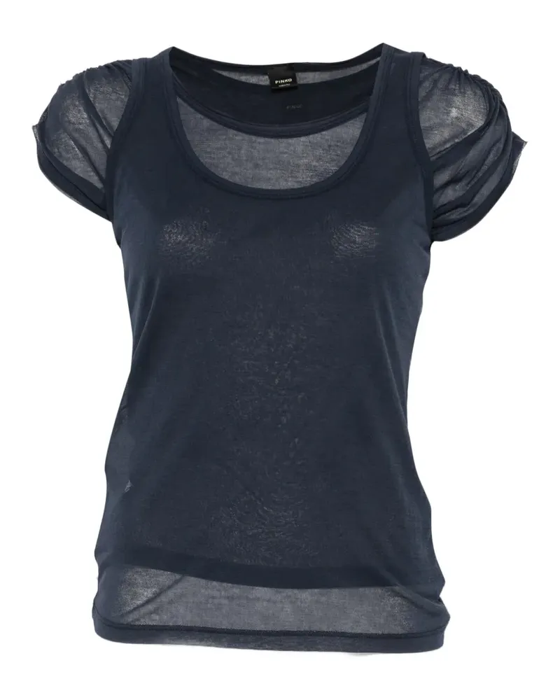 Pinko layered-design T-shirt - Blau Blau