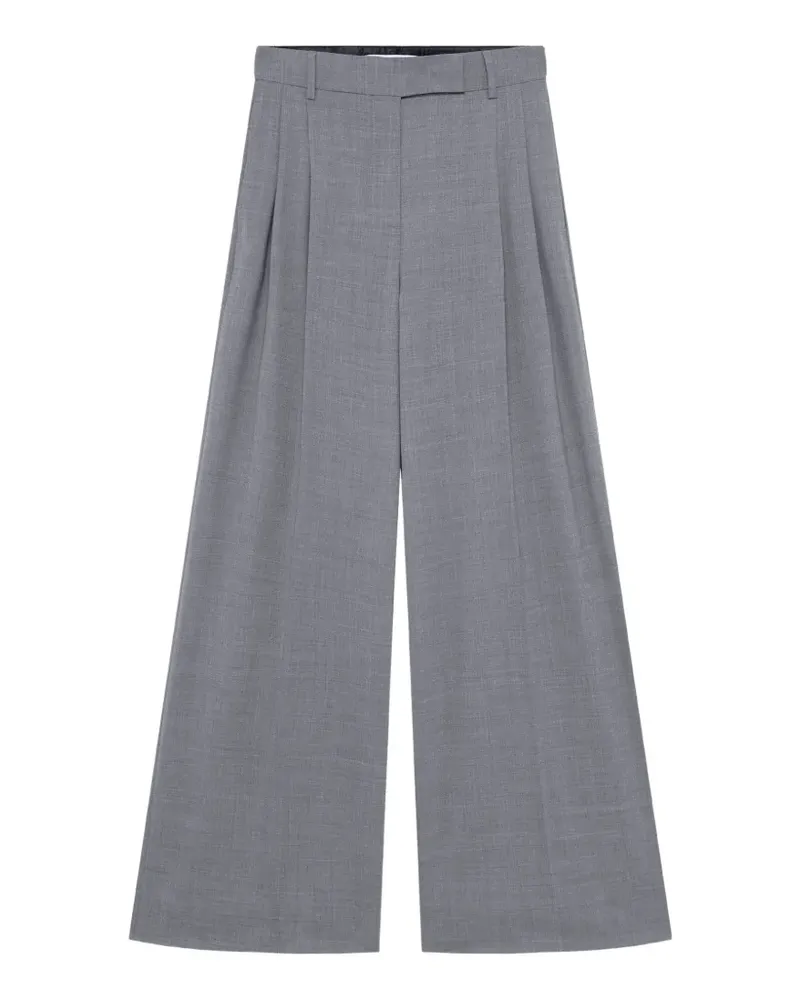 MSGM Wide-Leg-Hose mit Bundfalten - Grau Grau
