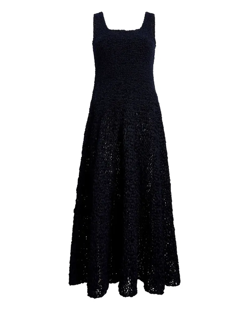 KHAITE Twigs Maxikleid mit eckigem Ausschnitt - Blau Blau
