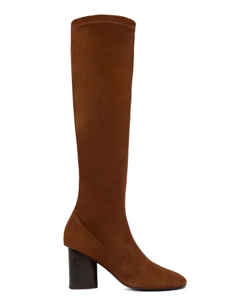 Carel Kniehohe Lucca Stiefel aus Stretch-Wildleder - Braun Braun