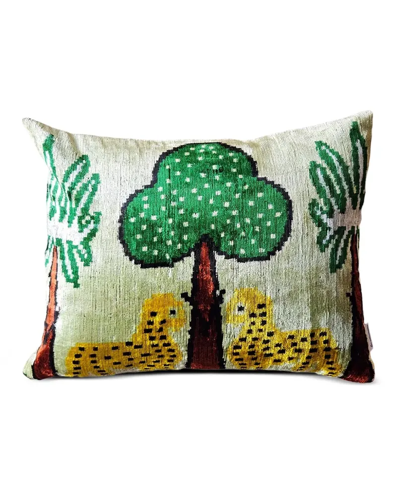 Les-Ottomans Seidenkissen mit Baum-Print (40cm x 50cm) - Nude Nude