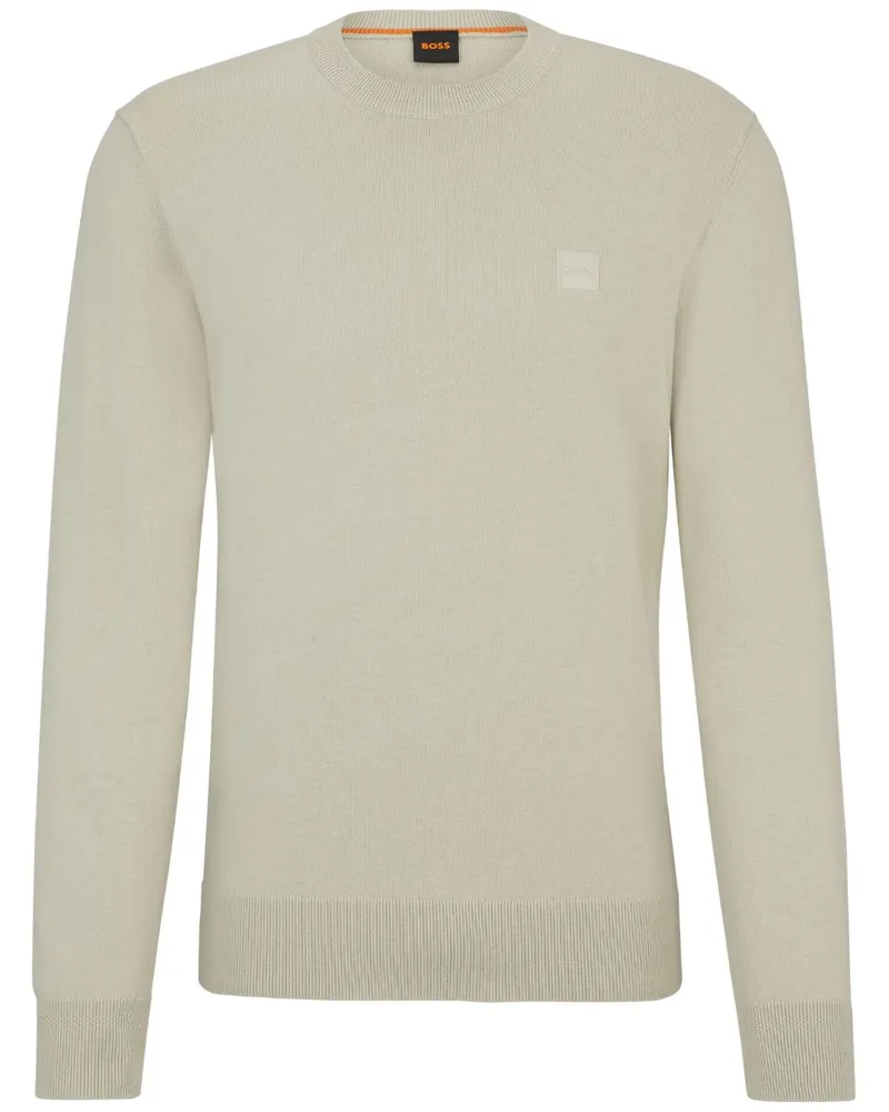 HUGO BOSS Pullover mit Logo-Stickerei - Nude Nude