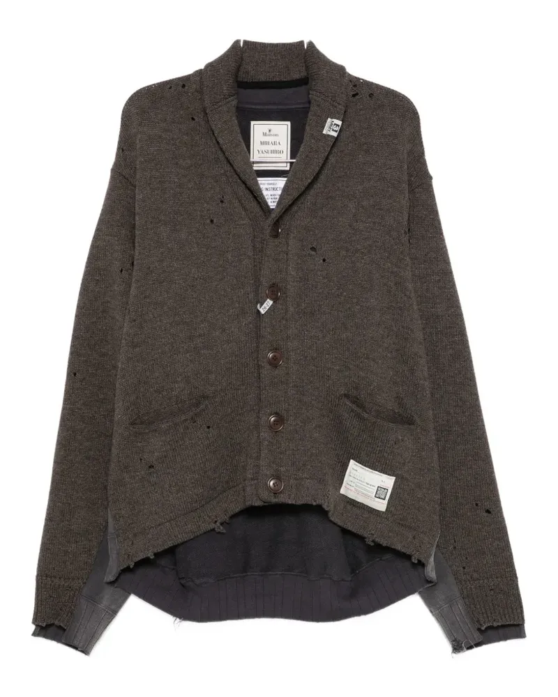 MIHARAYASUHIRO distressed cardigan - Braun Braun